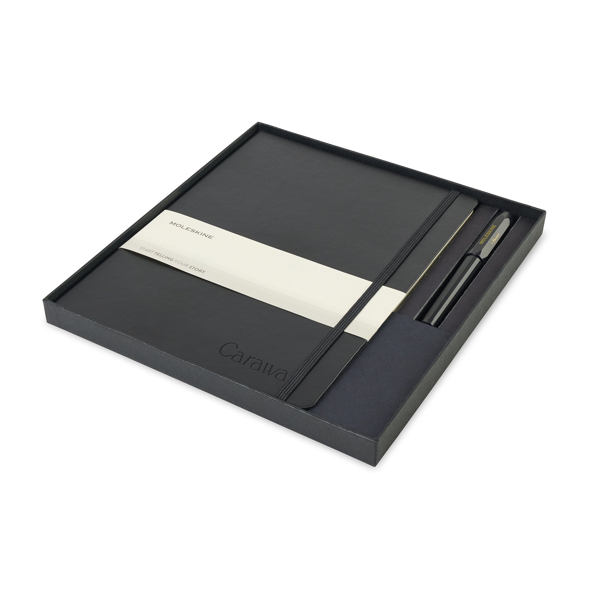 Moleskine® X-Large Notebook and Kaweco Pen Gift Set - Black