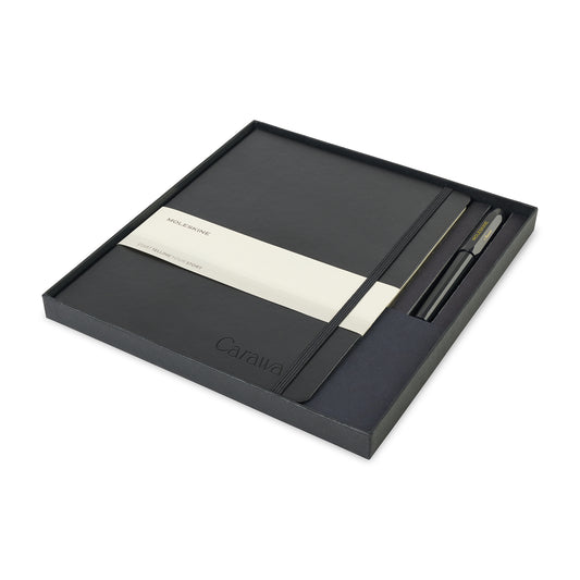 Moleskine® X-Large Notebook and Kaweco Pen Gift Set - Black
