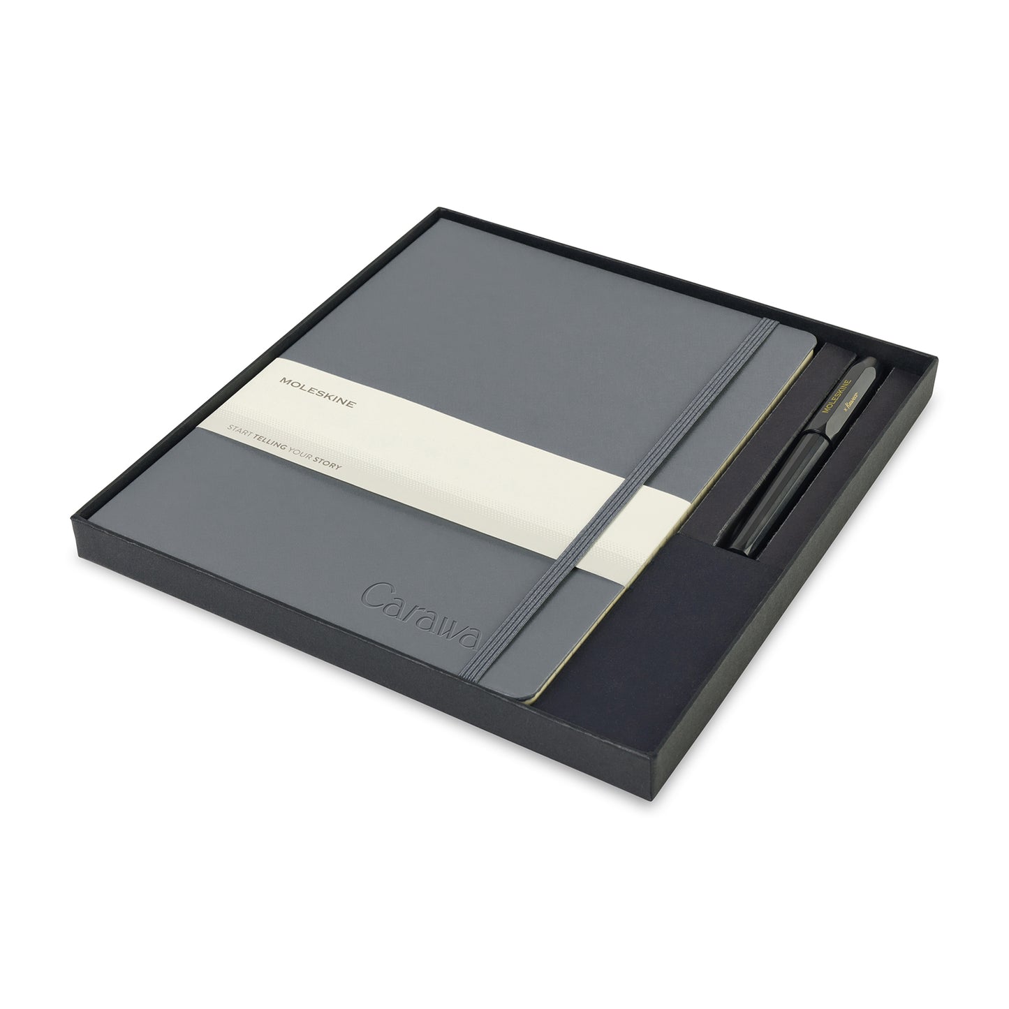 Moleskine® X-Large Notebook and Kaweco Pen Gift Set - Slate Grey
