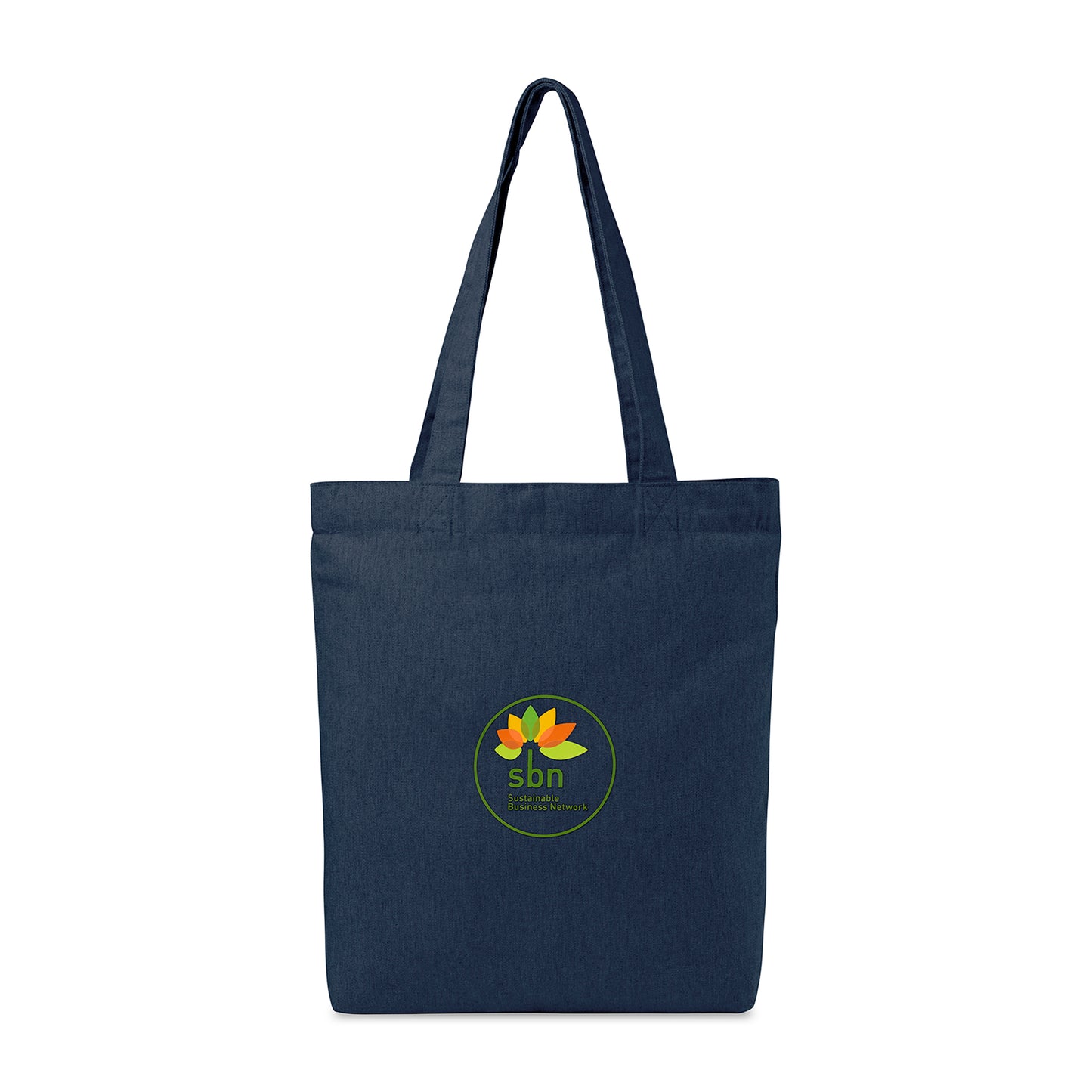 Recycled Cotton Gusset Bottom Tote - AWARE™ - Indigo Denim