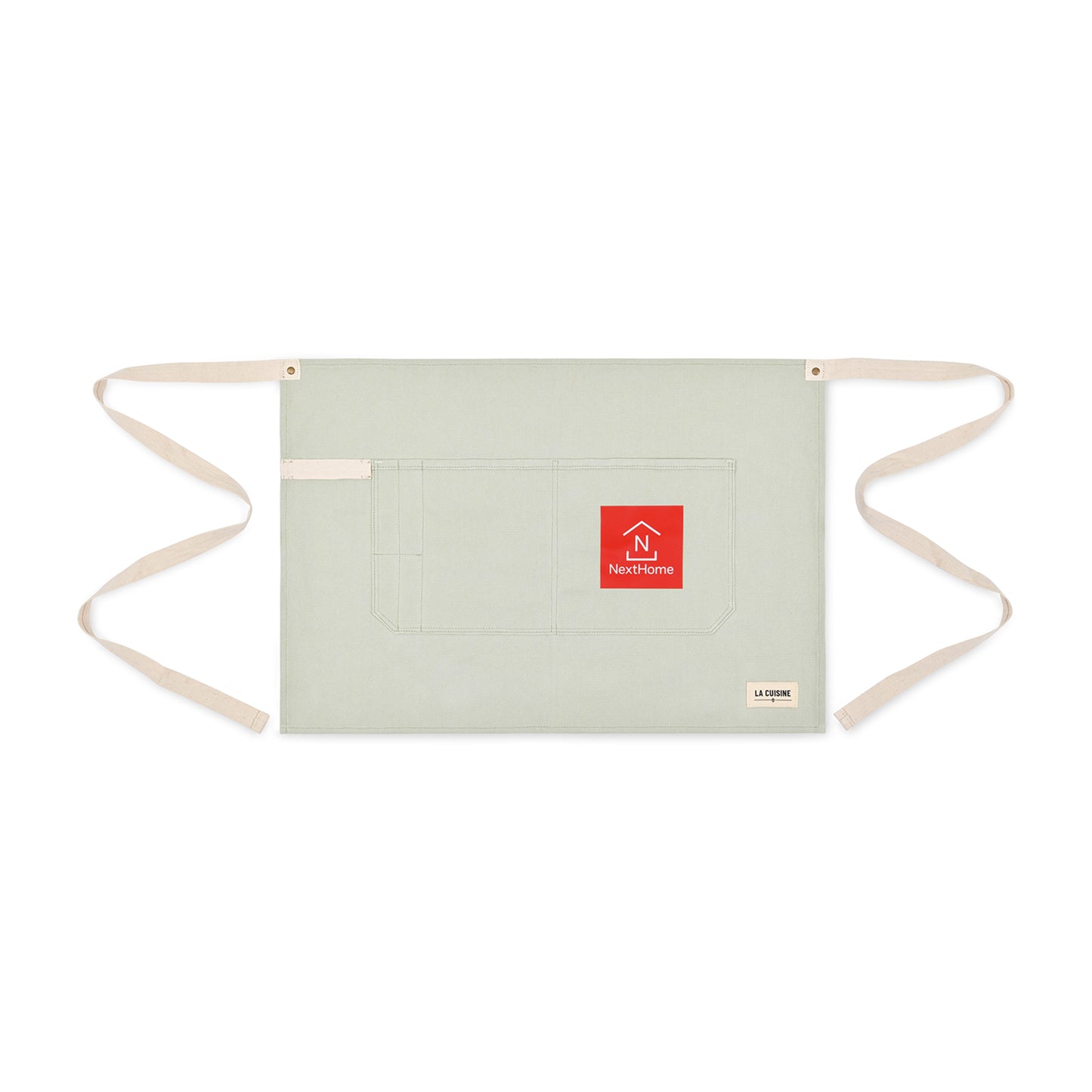 La Cuisine Recycled Cotton Bistro Apron - AWARE™ - Light Grey