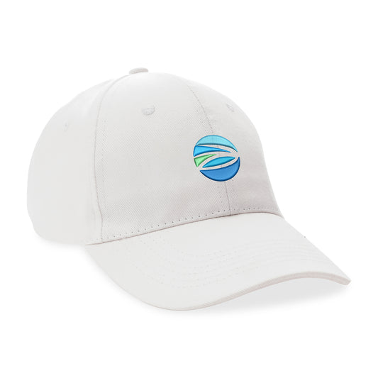 Impact 6 Panel 280gr Recycled Cotton Cap with AWARE™ - White