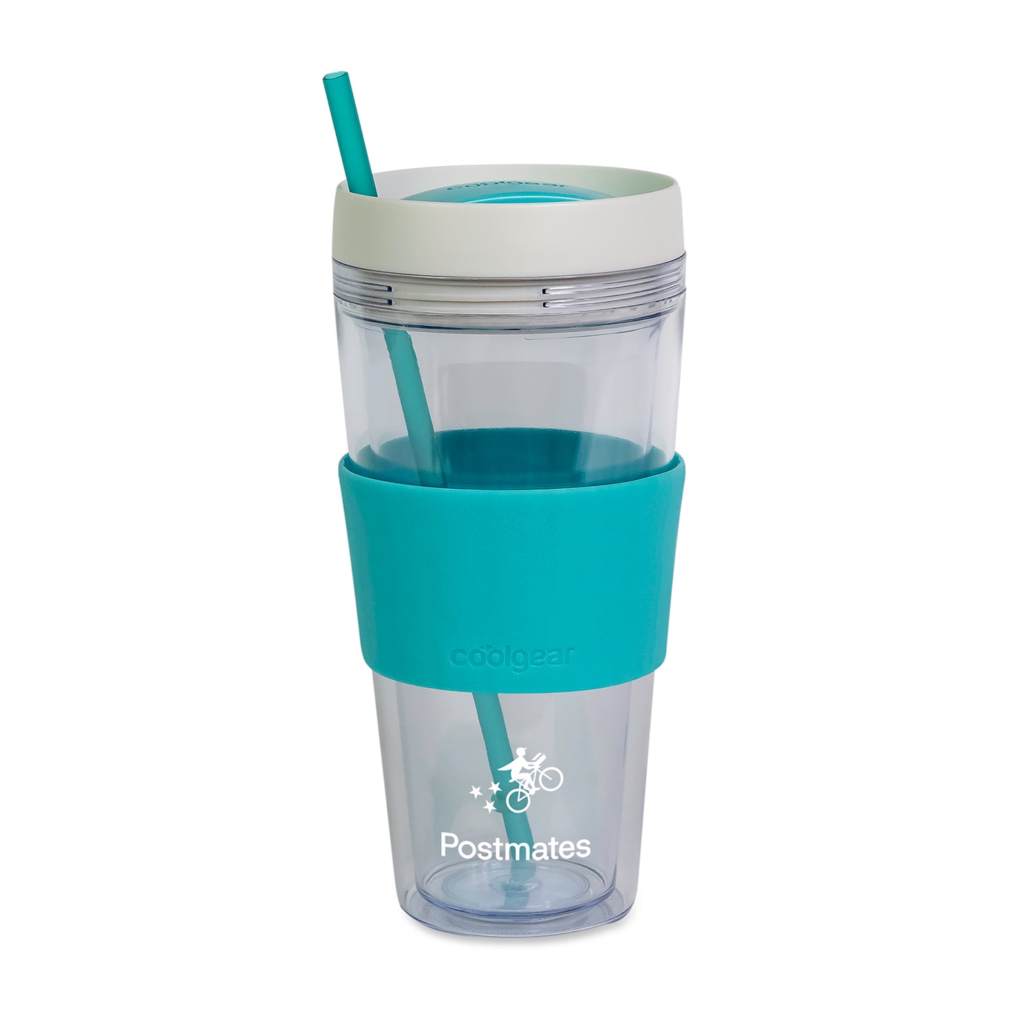 Cool Gear® Callisto Chiller Clear Straw Bottle - 24 Oz. - Teal