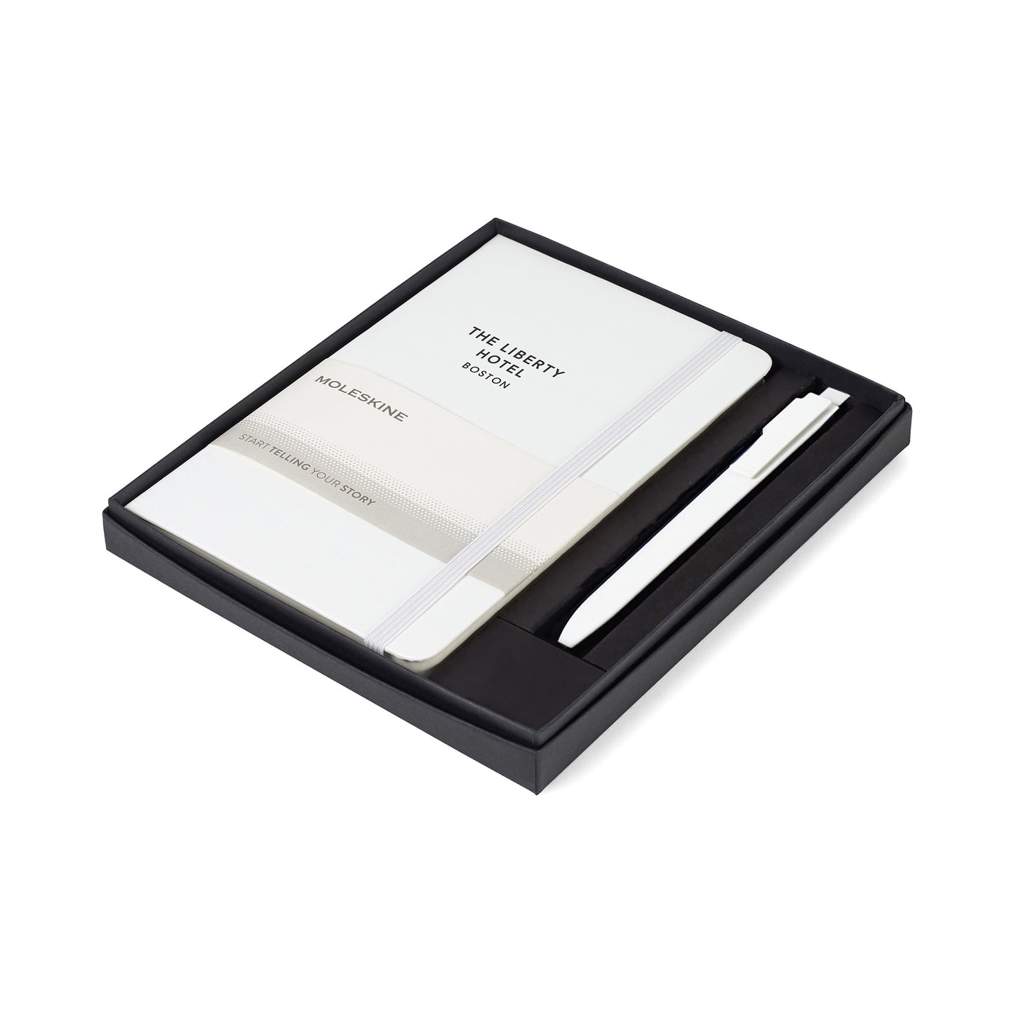 Moleskine® Medium Notebook and GO Pen Gift Set - White