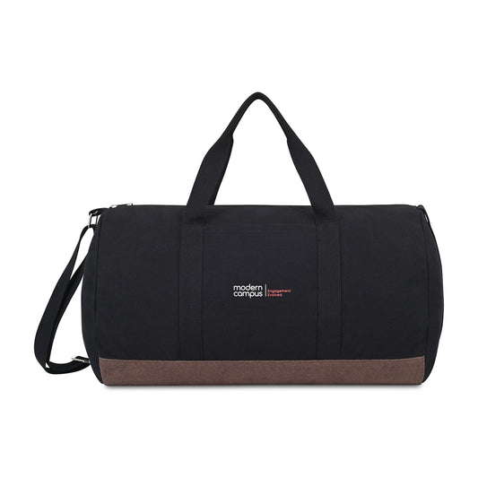 Ivy Recycled Cotton Barrel Duffel - AWARE™ - Black