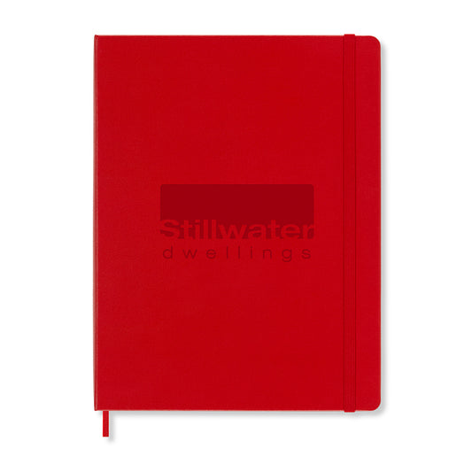 Moleskine® Hard Cover Ruled X-Large Notebook - Scarlet Red