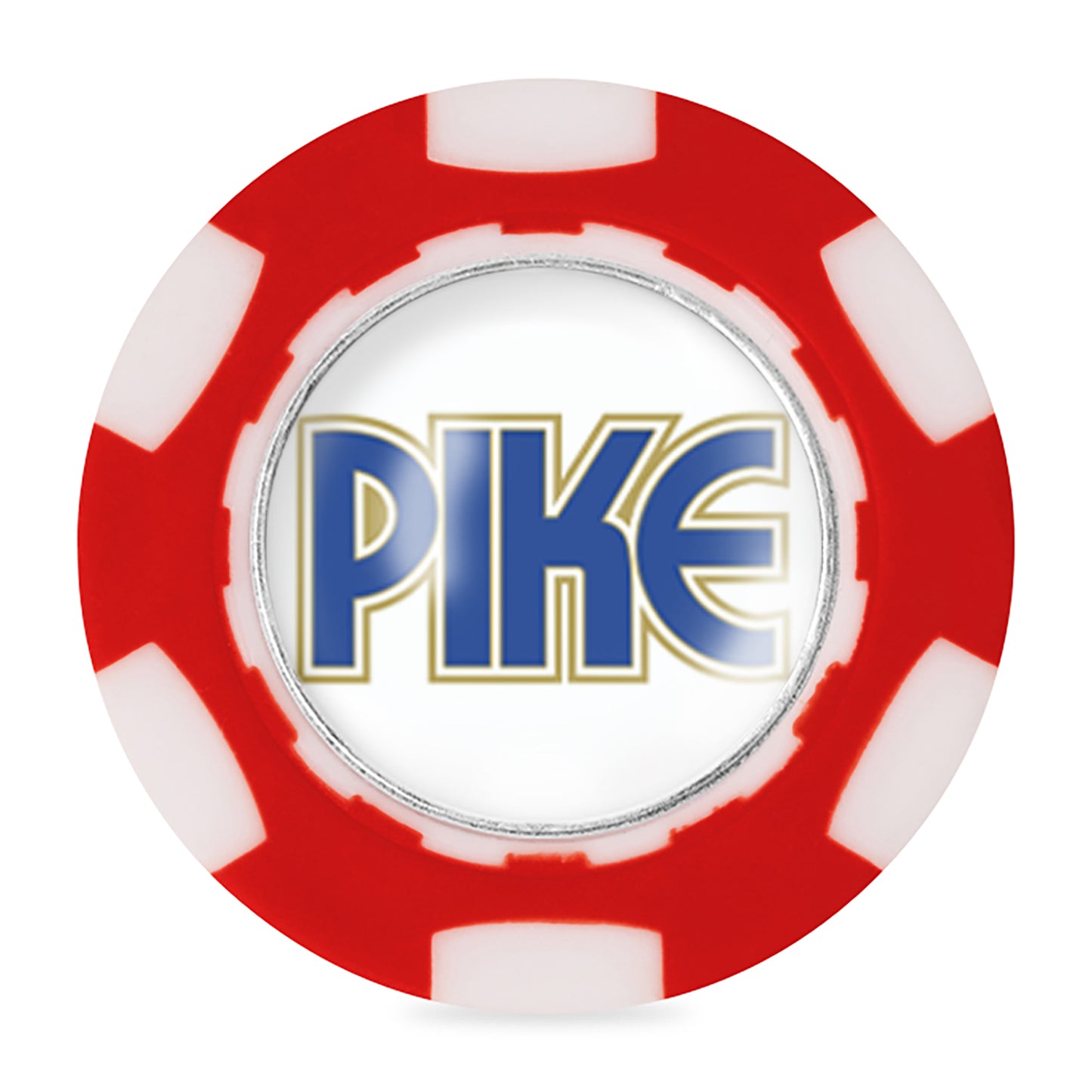 Ahead Poker Chip with Ball Marker - Red/White