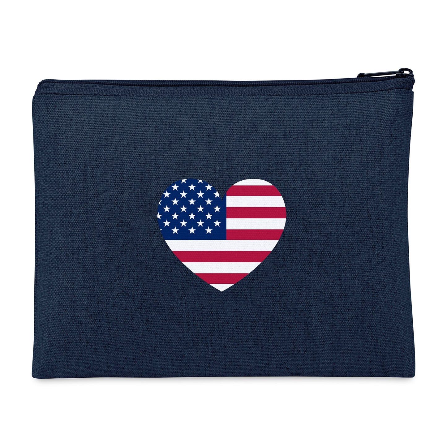 Recycled Cotton Zippered Pouch - AWARE™ - Indigo Denim