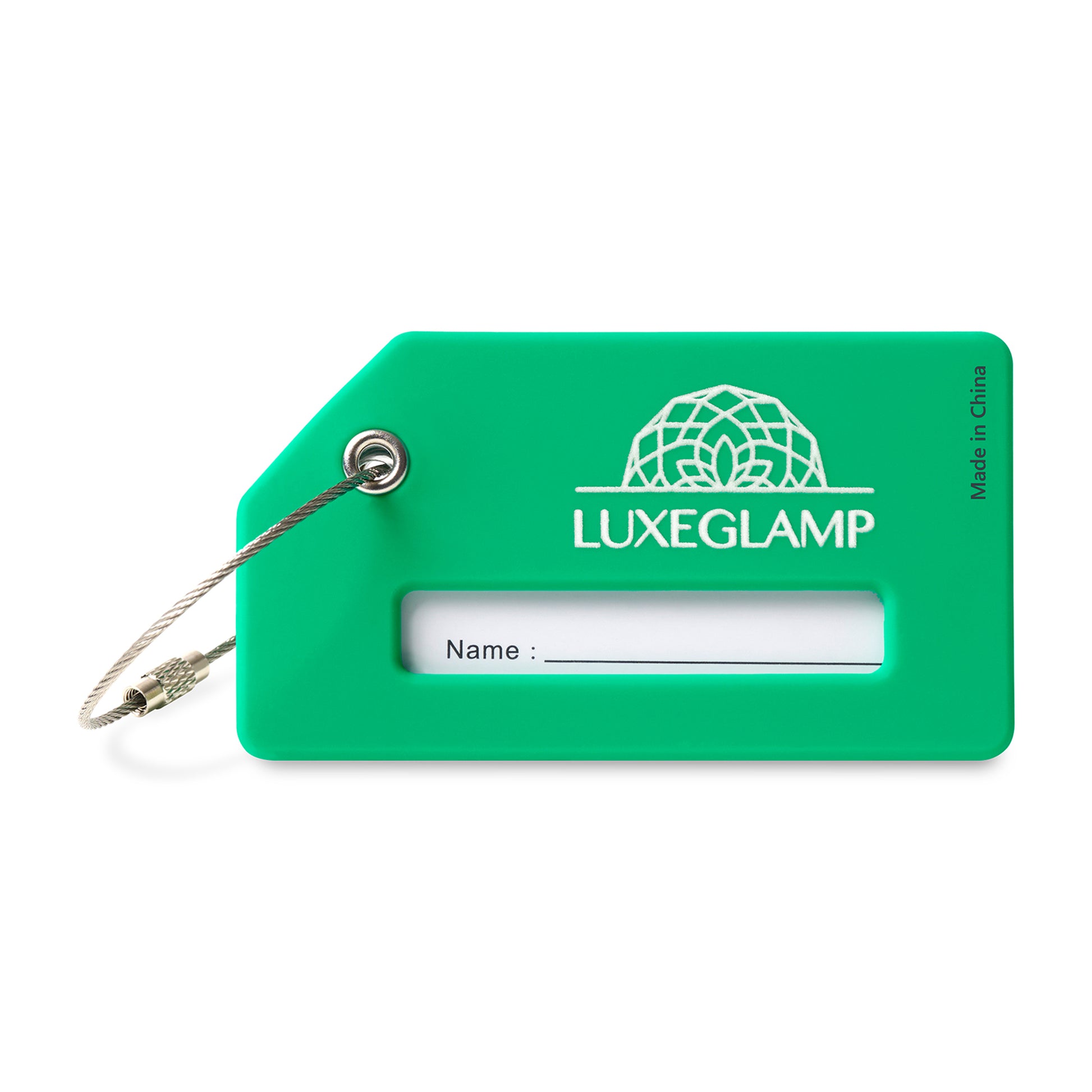 Silicone Luggage Tag - Kelly Green