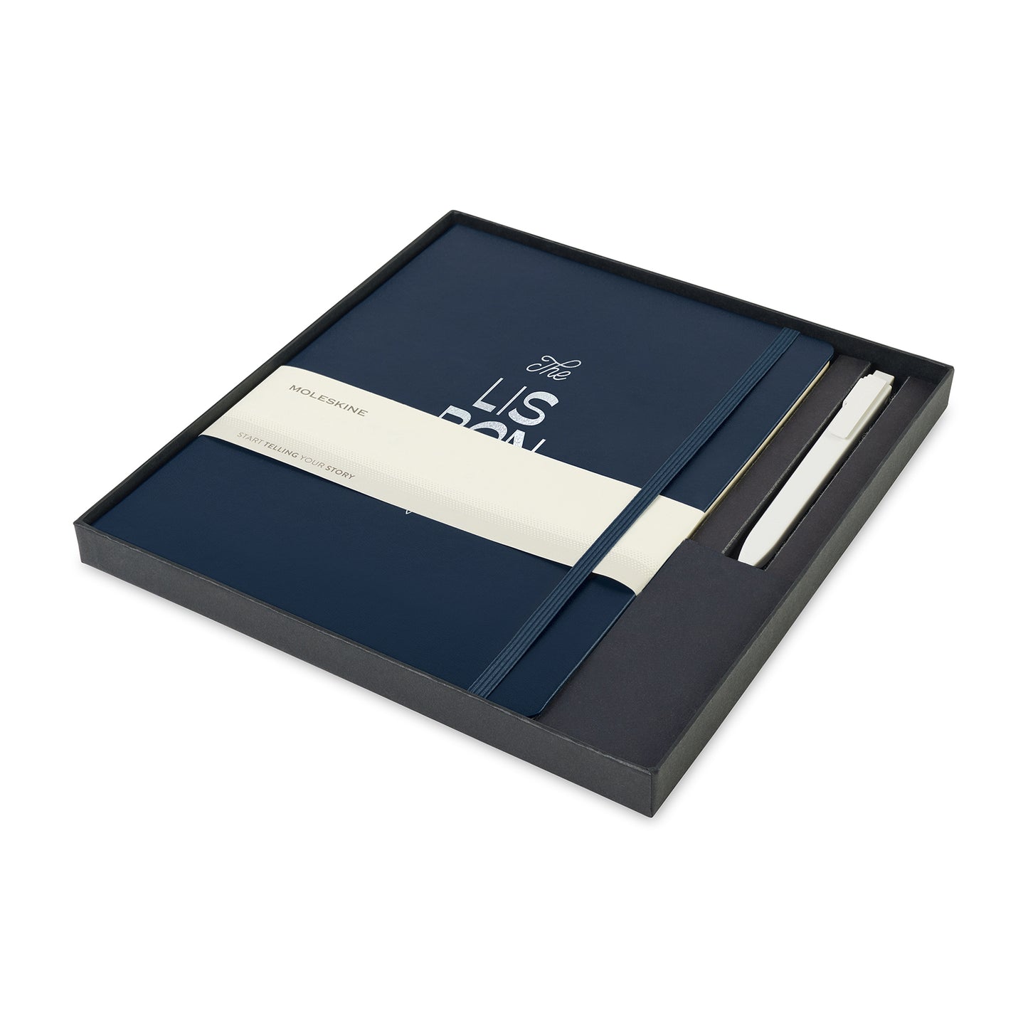 Moleskine® X-Large Notebook and GO Pen Gift Set - Sapphire Blue