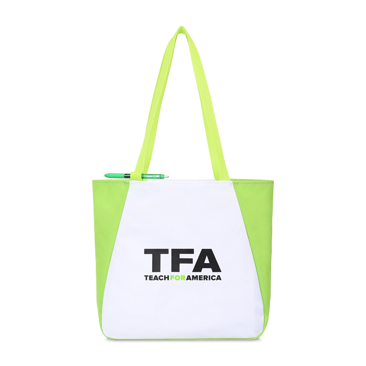 Arlo Recycled rPET Tote - Lime Green