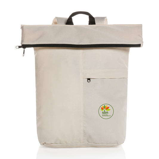 Dillon AWARE™ rPET Lightweight Foldable Backpack - Off White