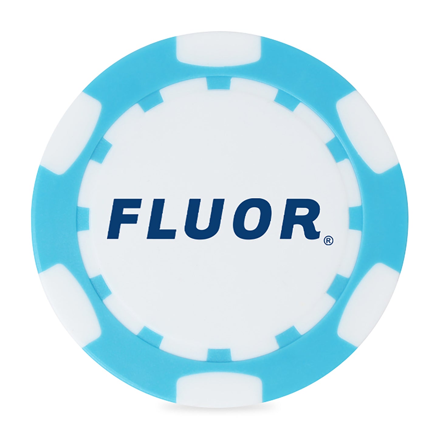 Ahead 2-Sided Poker Chip - Light Blue/White