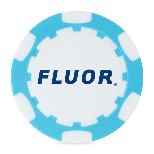 Ahead 2-Sided Poker Chip - Light Blue/White