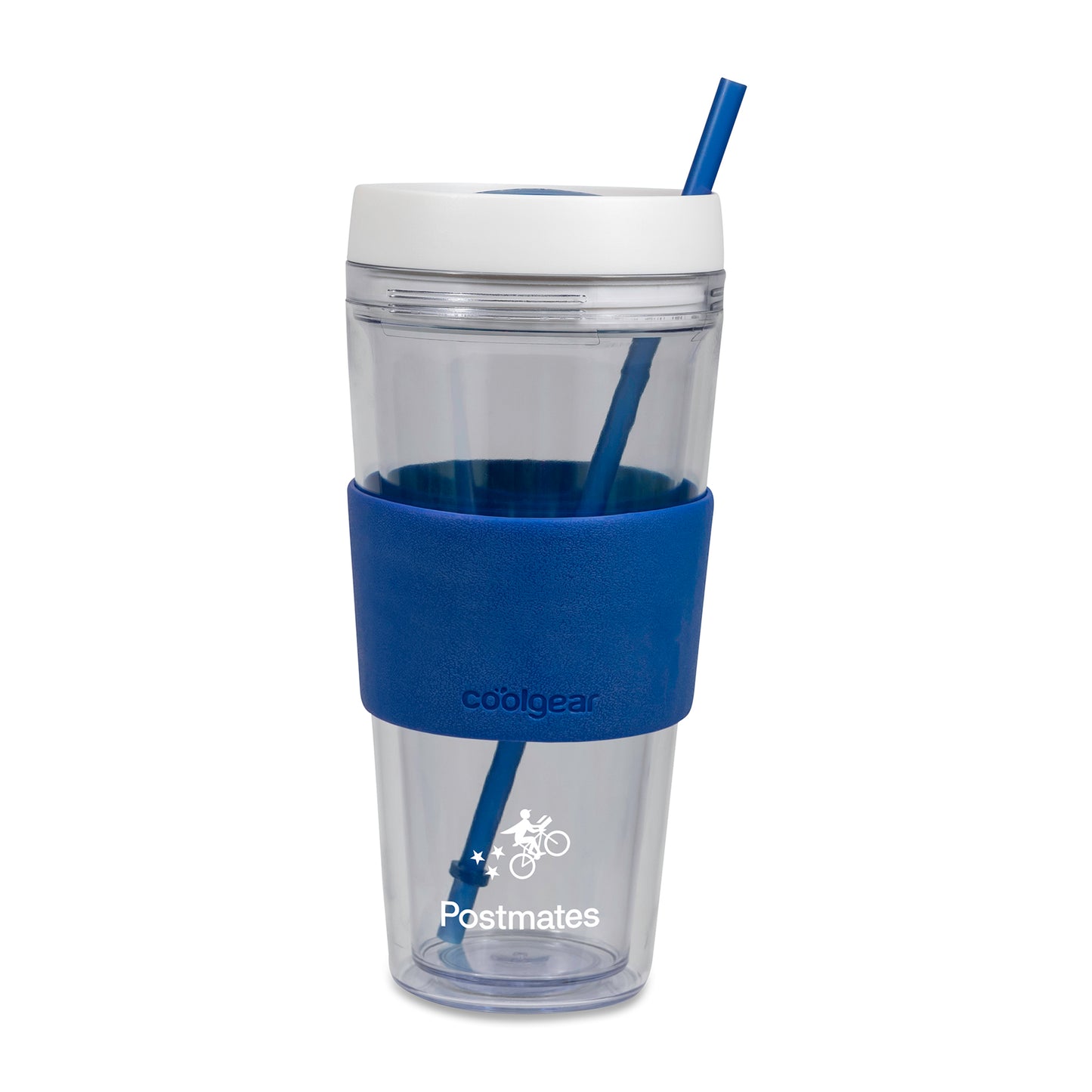 Cool Gear® Callisto Chiller Clear Straw Bottle - 24 Oz. - Blue
