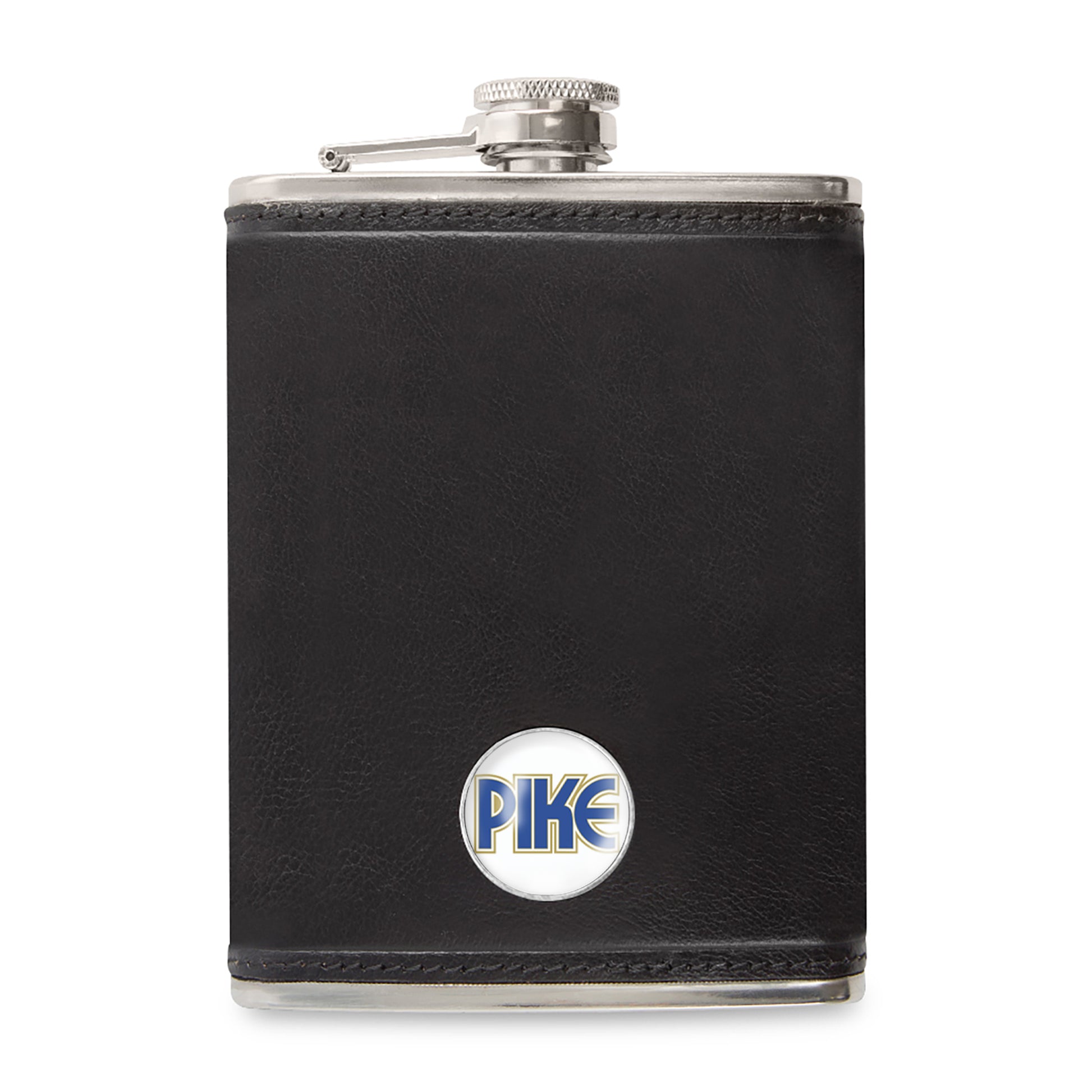 Ahead Leather Flask - Black