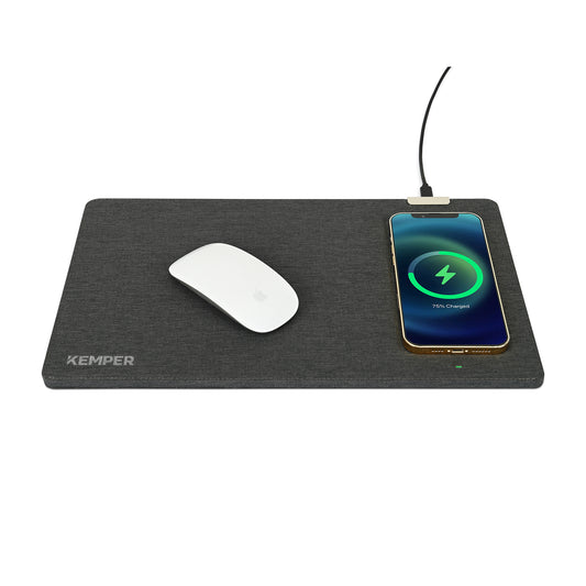 Eden Recycled Polyester Wireless Charging Mouse Pad