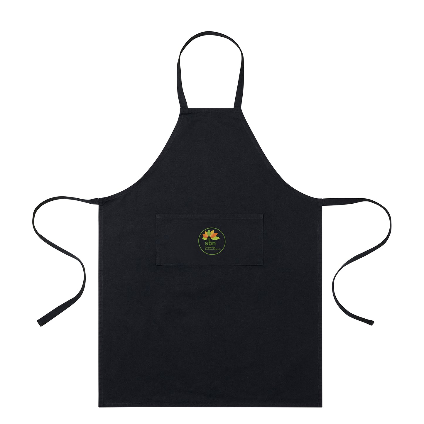 Recycled Cotton Bib Front Apron - AWARE™ - Black