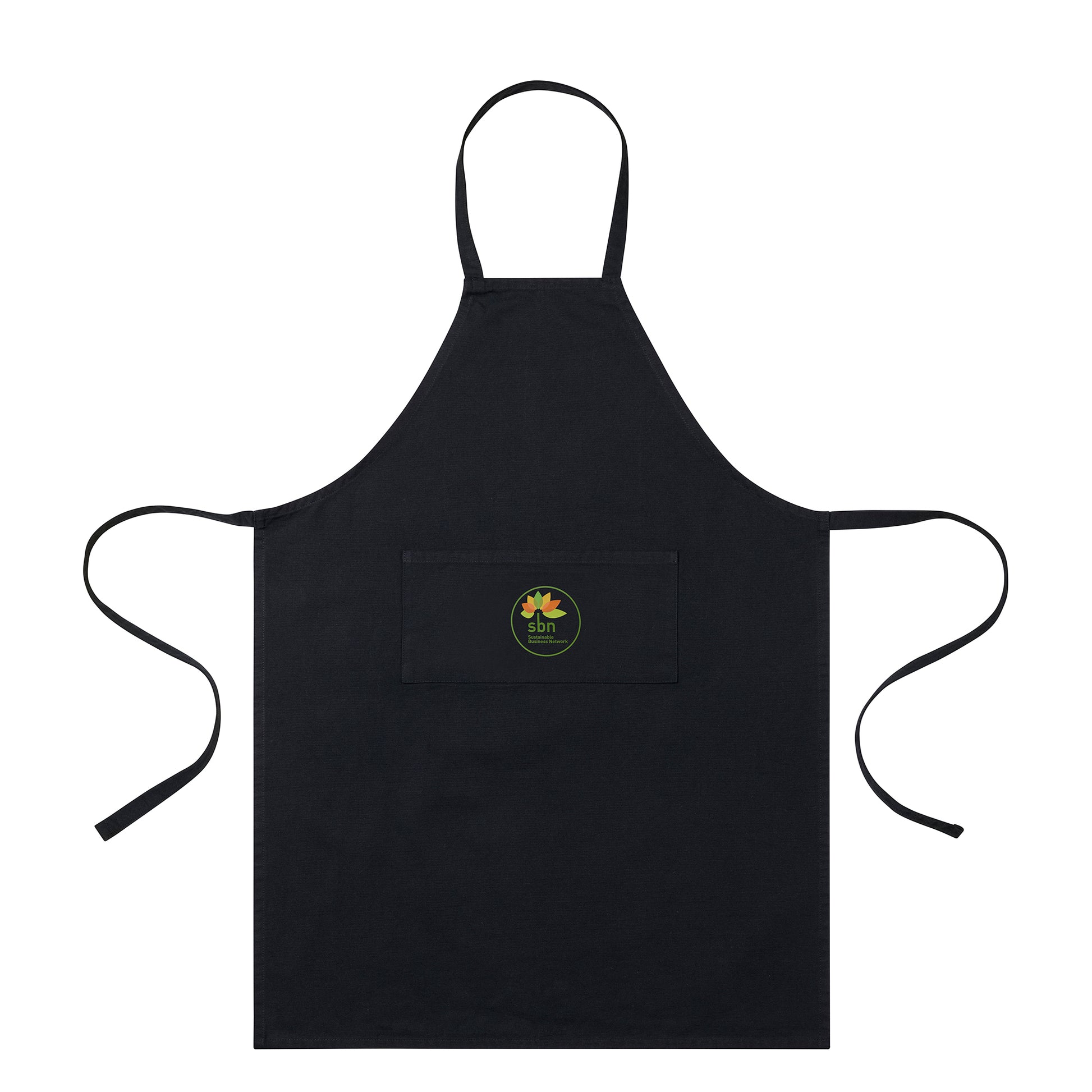 Recycled Cotton Bib Front Apron - AWARE™ - Black