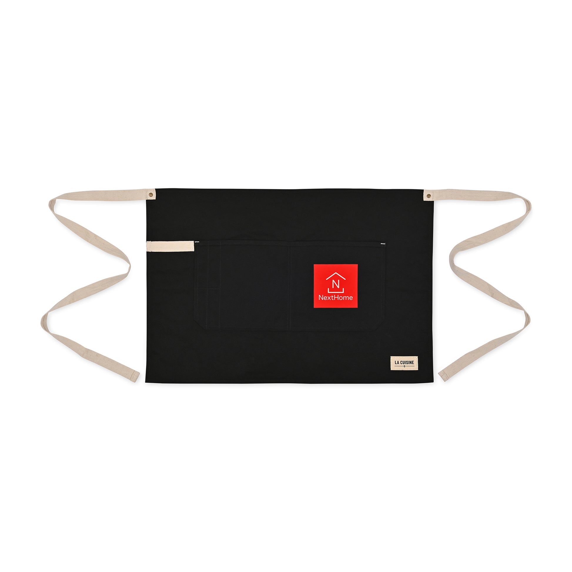 La Cuisine Recycled Cotton Bistro Apron - AWARE™ - Black