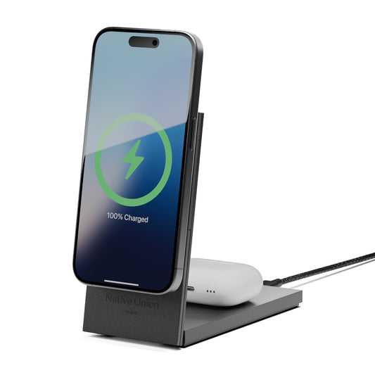 Native Union Rise 2-IN-1 Qi2 Wireless Charger - Black