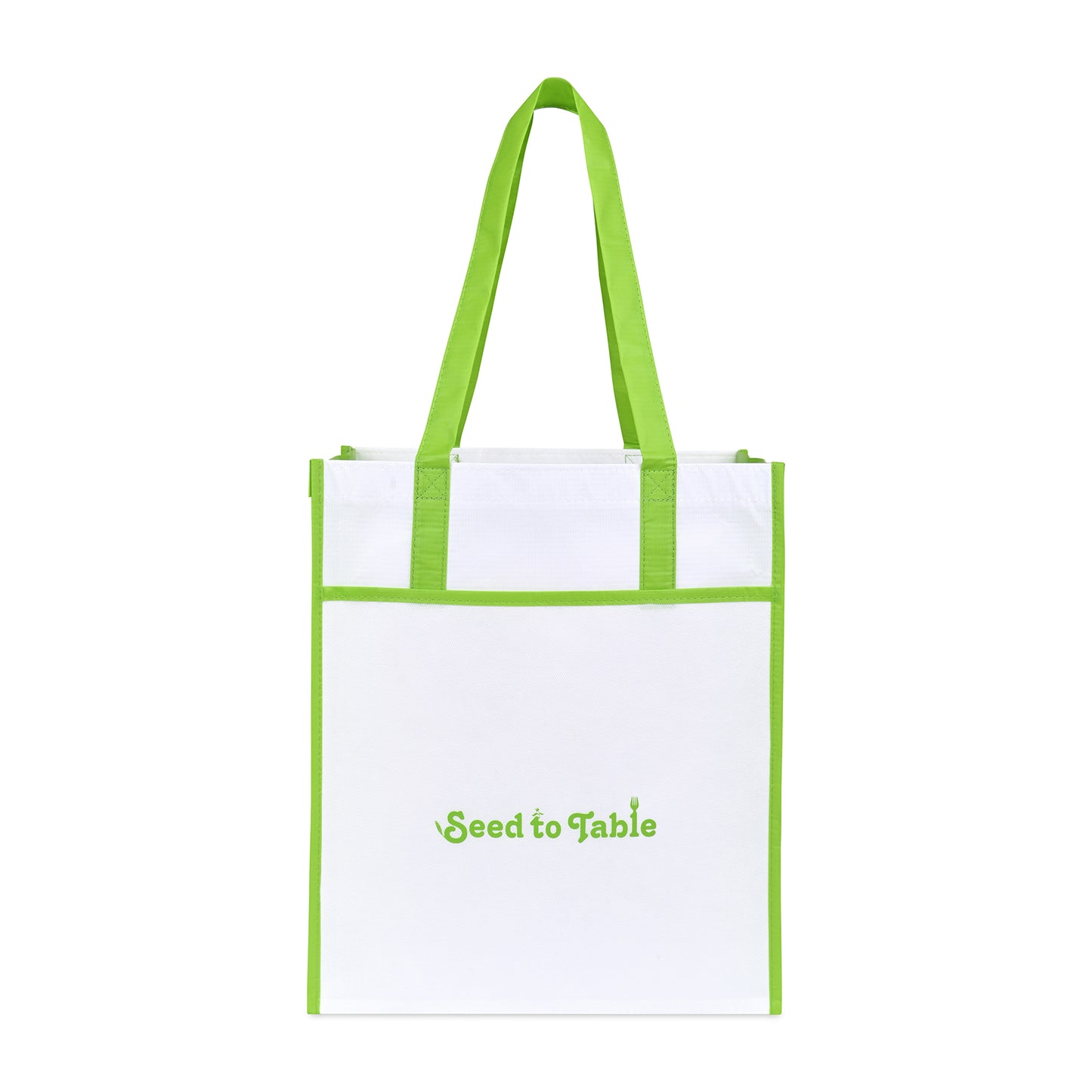 Harlow Laminated Recycled Non-Woven Shopper - Lime Green