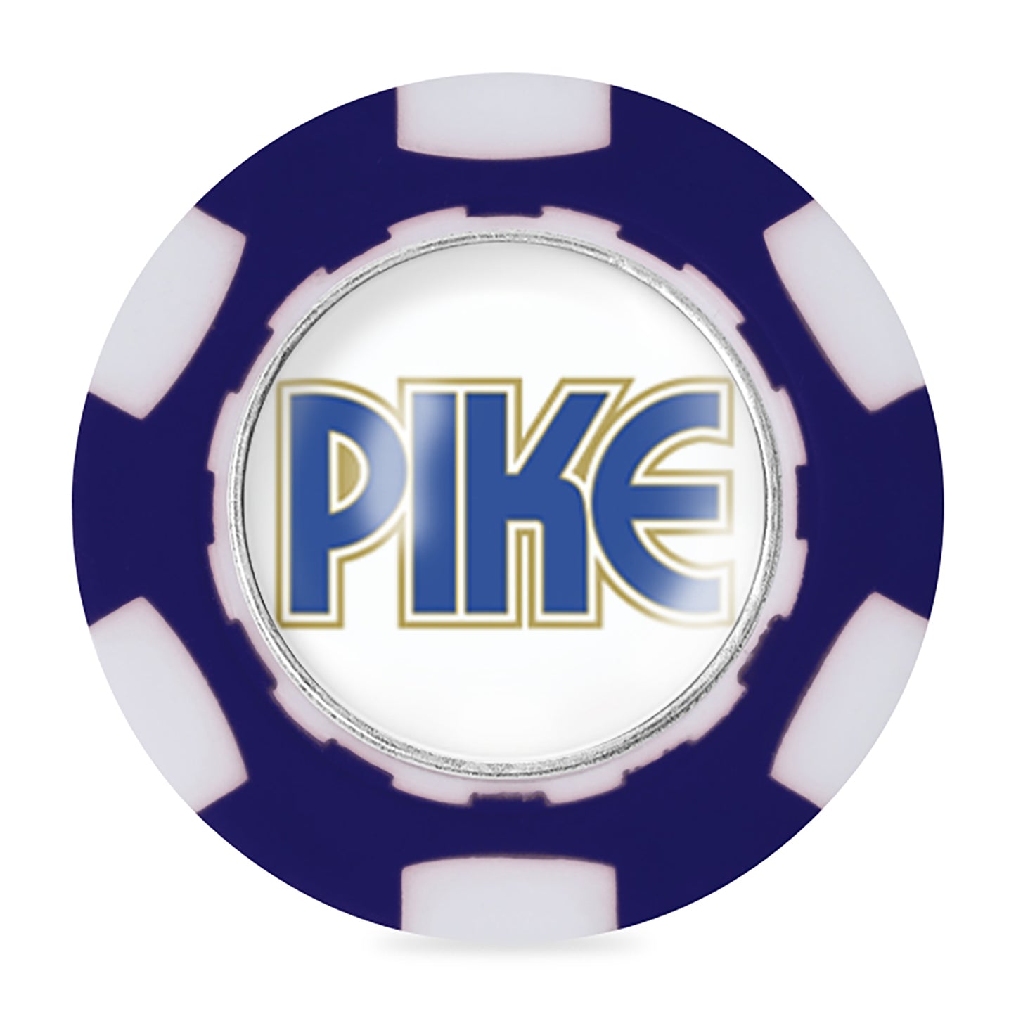 Ahead Poker Chip with Ball Marker - Navy/White